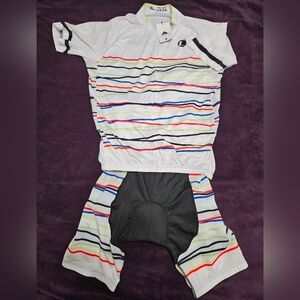 Colorful Striped Cycling Kit